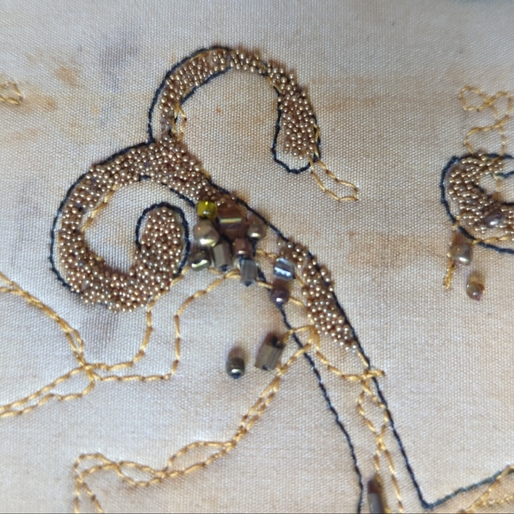 Naturally Dyed Beaded Fiber Art - Picture 3 of 7